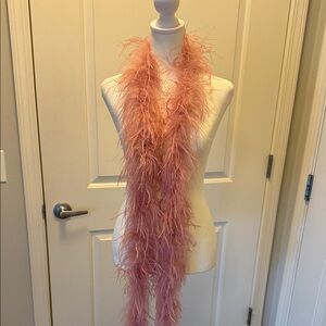 Pink Feather Boa Scarf